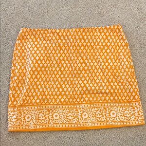 J. Crew Orange Embellished Mini Skirt Resort Wear